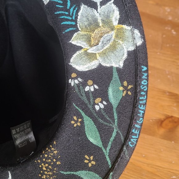 L'Boho Chic Custom Hand Painted Hat - Picture 4 of 4